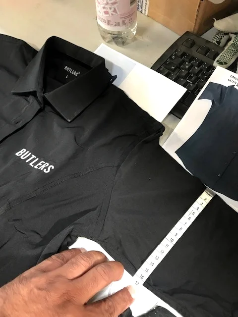 Vermessung eines BUTLERS Hemdes